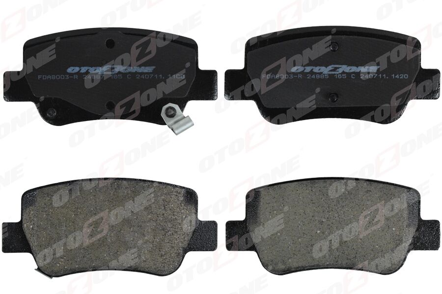 OTOZONE FDA8003-R ARKA FREN BALATA TOYOTA AVENSIS 1.6L 1ZRFAE ZRT270 benzinli 09-> / 2.0L 1AZFSE AZT270 benzinli 09-> / 2.0L 1CDFTV ADT270 dizel 09->