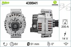 VALEO 439941 ALTERNATOR 14V 200A MERCEDES W205 C218 W212 C207 C253 W447 B906