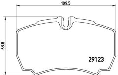 BREMBO P24084 ARKA BALATA DAILY 02-11 TRANSİT 3.2 TDCI 11-14 2.4TDCI 06-14 DAILY 02-11
