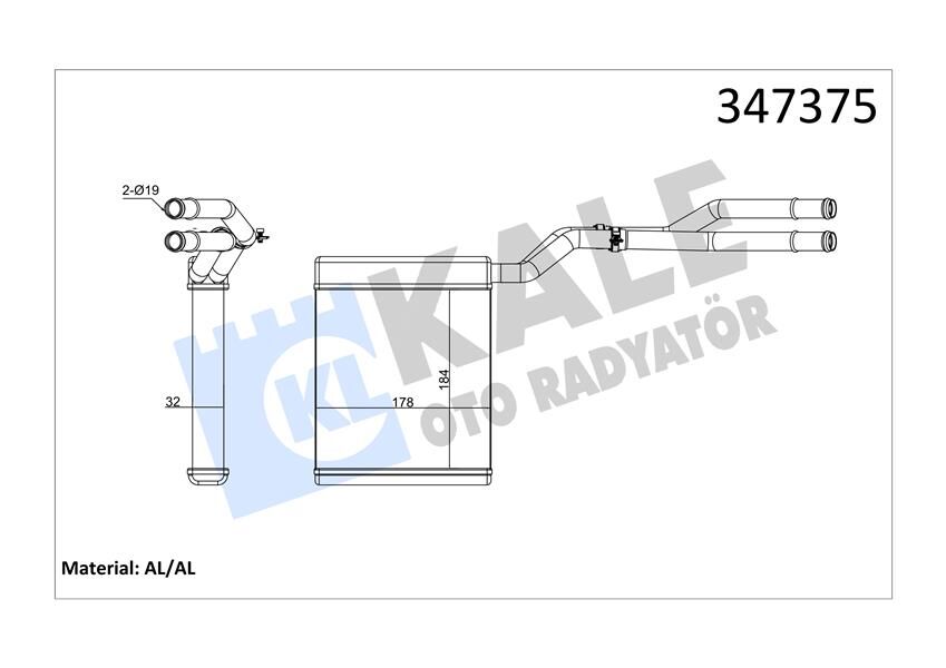 KALE 347375 KALORİFER RADYATÖRÜ FORD MONDEO-SMAX-GALAXY 07>