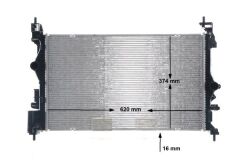 MAHLE CR1198000S MOTOR SU RADYATÖRÜ OPEL CORSA E 14>19 ADAM 14>18 1.0 B10XFL-XFT F10XFL-D10XFT 1.3 B13DTC-B13DTN-B13D TE-B13DTR