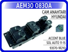 AEM30 0830A CAM AÇMA DÜĞMESİ SOL TAKIM HYUNDAI ACCENT BLUE 1.4L 1.6L benzinli 11-> 1.6L CRDi dizel 11->