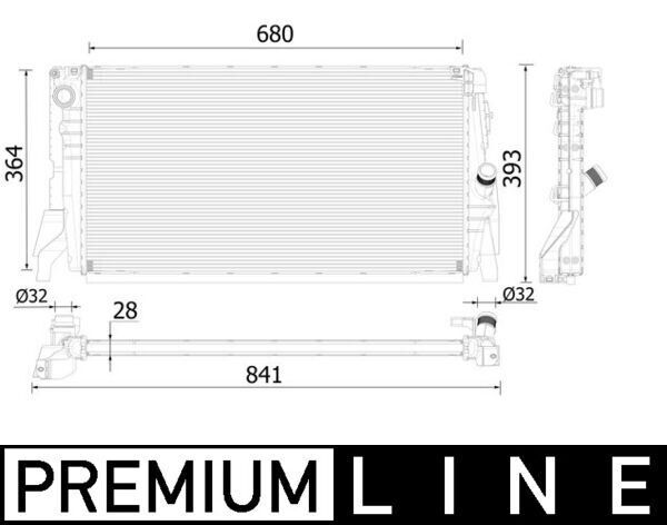 MAHLE CR2314000P MOTOR SU RADYATORU BMW F52 F45 F46 F48 F49 F39 . MINI F54 F55 F56 F57 F60