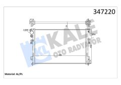 KALE 347220 RADYATÖR JUMPY-EXPERT-SCUDO-P806 1.8i-2.0i 8V-2.0i 16V AL/MKNK