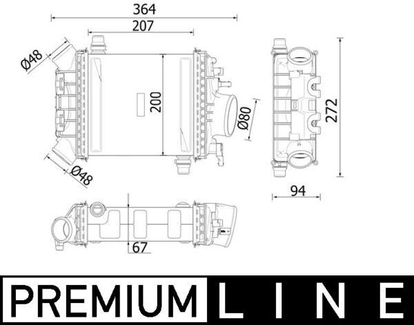 MAHLE CI547000P TURBOSARJ RADYATORU MERCEDES M276 W205 C218 W212 W213 C253 W166 W222 C217 R231