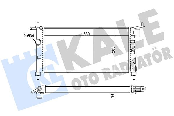 KALE 351235 RADYATÖR CORSA B-TIGRA-COMBO 1.2-1.4-1.4 16V KLİMASIZ MEK