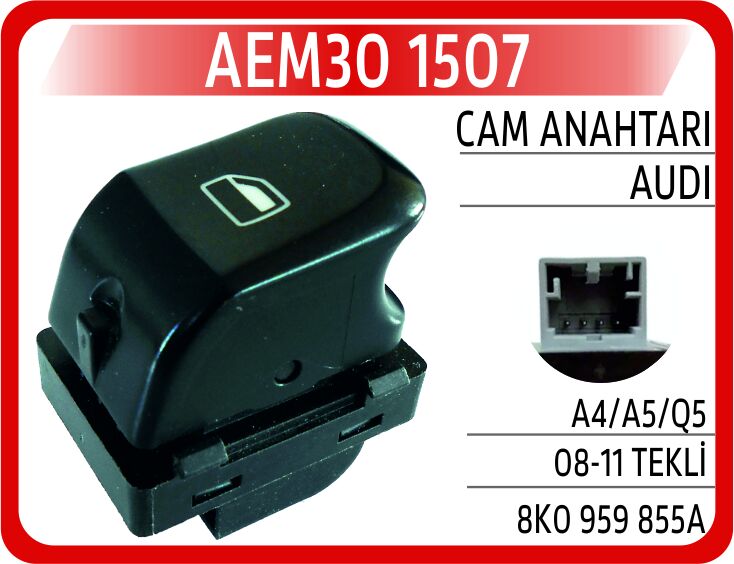 AEM30 1507 CAM ANAHTARI AUDI A4/A5/Q5 08-11 SAĞ