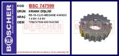 BSC 747599 KRANK DİŞLİSİ R9-19-CLIO-MEGANE-KANGO 1.4 8V-1.6 8V