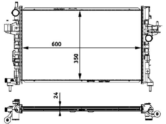 MAHLE CR422000S RADYATÖR CORSA C-COMBO-TIGRA 1.3 CDTI-1.7 CDTI AC MEK 600x350x24