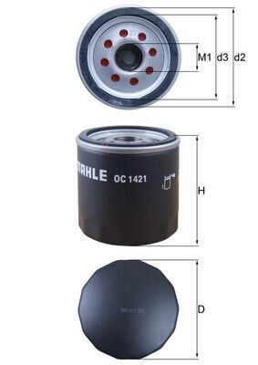 MAHLE OC1421 YAG FILTRESI ASTRA K 16> B10XFL D10XFL B14XE B14XFL D14XFL D14XFT INSIGNIA B 18>B15SFL D15SFL B15SFT CORSA E 15> B10XFL-B10XFT MOKKA MOKKA X B14XFT INSIGNIA A 2.0 NHT-NFT