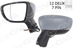 GVA 1014821 DIŞ DİKİZ AYNASI SOL ELETRİKLİ ISITMALI SİNYALLİ ASTARLI ASFERİK CAPTUR 17-