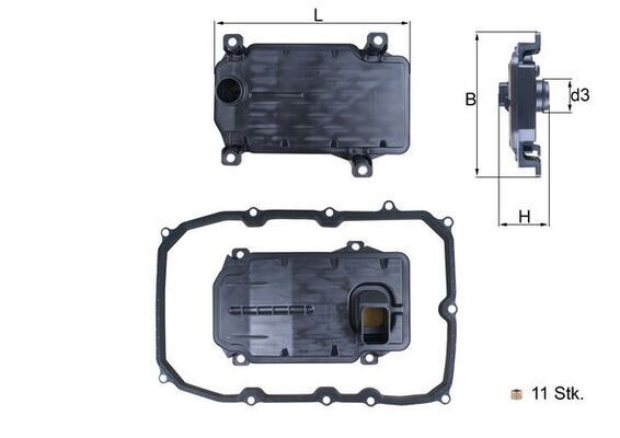 MAHLE HX187KIT OTOMATİK ŞANZUMAN FİLTRESİ TOUAREG 10-18 Q7 11-15 CAYENNE 10>