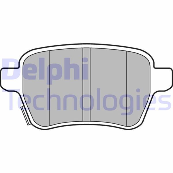 DELPHI LP3165 ARKA FREN BALATASI OPEL CORSA E 14>19 ADAM 14>19 15 JANT RPO J67 FIAT EGEA 16> 500L 13> 264mm