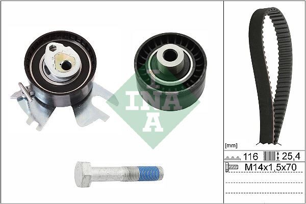 INA 530044910 EKSANTRİK GERGİ KİTİ 116x254 P307-P308-P407-P508-P807-EXPERT--C4-C5-C8-JUMPY-SCUDO-FOCUSII- CMAX 2.0D-2.0HDI K015606XS