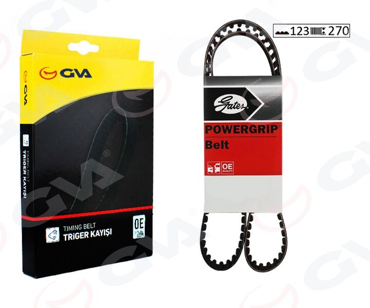 GVA 58123270 TRİGER KAYIŞI 123x270 123 DİŞ RENAULT CLIO 02> KANGOO 02> MEGANE II 02> 1.5dCi NISSAN MICRA 1.5L Dci K9K7 dizel K12 03-10 13028BN700