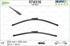 VALEO 574316 x SİLECEK SILENCIO 65 60 X2 FLATBLADE-MUZ TİPİ VM407 MERCEDES VANEO 02-05 119388 BIYIKLI