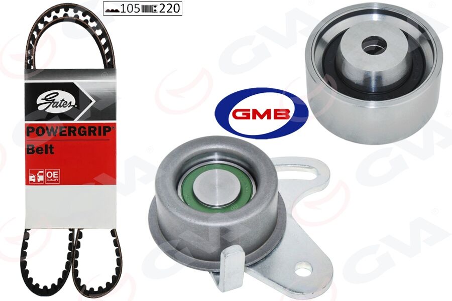 GVA 59T9123G TRİGER KAYIŞ SETİ HYUNDAI ACCENT ADMIRE ERA 1.5L G4EB 01-> 1.4L 1.6L G4ED G4EE 01-10 / GETZ 1.4L 06-10 / MATRIX ELANTRA 1.6L 01-06 / KIA RIO 1.4L 1.6L 06-10 / CERATO 1.6L 04-07 1 KAYIŞ 2 RULMAN