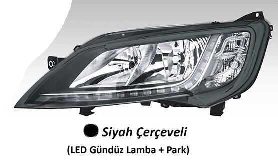 AYFAR 505221 FAR MOTORLU SOL - SİYAH ÇERÇEVELİ LED BALLAST DAHİL DUCATO MAXI -P.BOXER - C.JUMPER 14 >