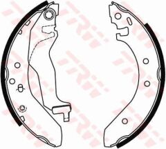 TRW GS6246 ARKA KAMPANA PABUÇ BALATA HONDA CIVIC EURO 1.4L D14A2 MA8 kasa 96-01 180 x 28