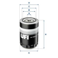 UFI 2310200 YAĞ FİLTRESİ FORD RANGER 98>06 2.5 TD - NISSAN PİCK UP-NAVARA 720-D21-D22 TOYOTA HIACE 2.2-2.4D W 940/1