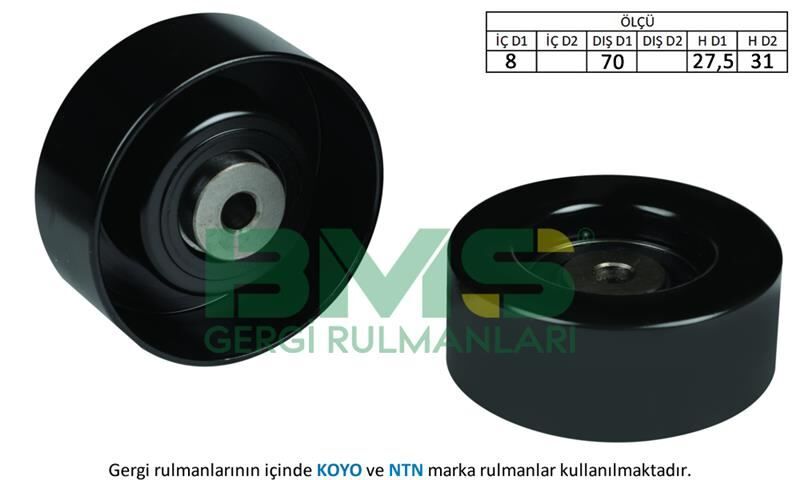 BMS 218 ALTERNATÖR GERGİ RULMANI CADDY 1.9D 96-00 - POLO 1.7 SDI-1.9D-1.9 SDI 94-01