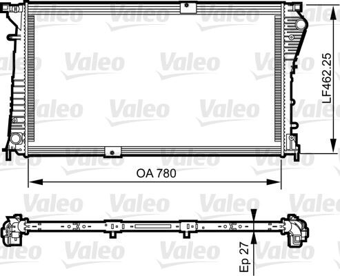 VALEO 734931 RADYATÖR VIVARO 06>TRAFIC II06> 2.5CDTI G9U.6.30 AC KLİMASIZ MEK 780x462.25x27