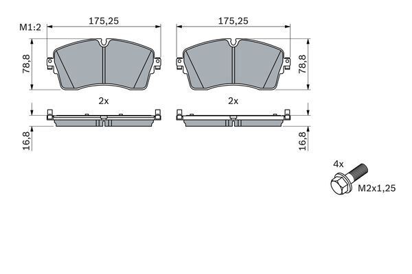BOSCH 0986424871 FREN BALATASI ON LAND ROVER DEFENDER L663 DISCOVERY L462 RANGE ROVER L405 L494 . JAGUAR E-PACE X540