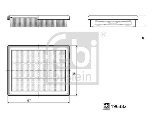 FEBI 196382 HAVA FILTRESI RENAULT AUSTRAL 24> RAFALE 24> 1.2 HYRIB H5F 200 BG E-TECH