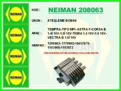 NEIMAN 208063 ATEŞLEME BOBINI TEMPRA-TIPO MPI- ASTRA F-CORSA B 1.4İ 16V-1.6İ 16V-TIGRA 1.4 16V-1.6 16V-VECTR