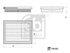 FEBI 196382 HAVA FILTRESI RENAULT AUSTRAL 24> RAFALE 24> 1.2 HYRIB H5F 200 BG E-TECH