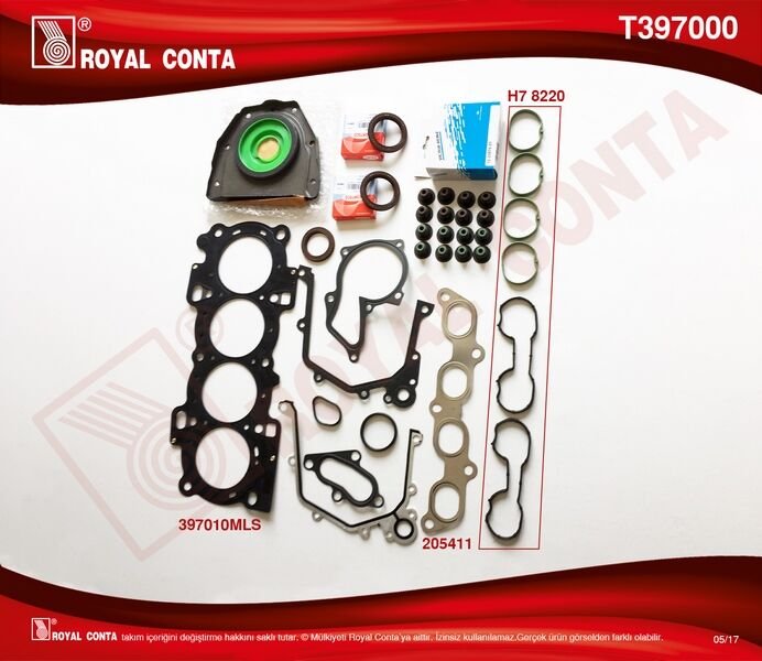 MOTOR TAKIM CONTA REİNZ KEÇELİ S.LASTİKLİ SUB.KAP.CONTASIZ FIESTA FOCUS 98>04-PUMA 1.6 16V ZETEC SE