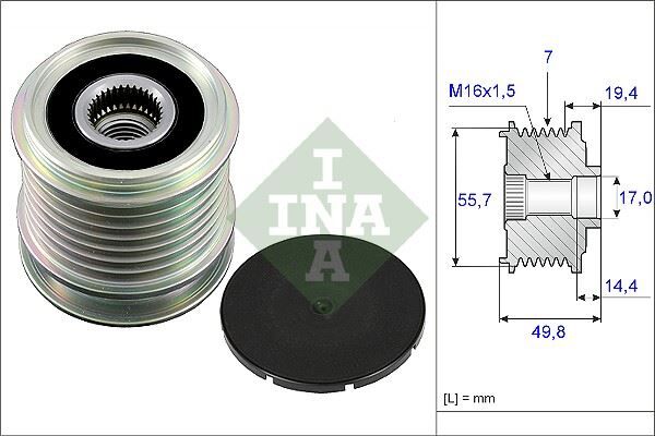 INA 535016510 ALTERNATOR KASNAGI MERCEDES W203 S203 CL203 W204 C209 R171