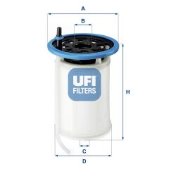 UFI 2607900 YAKIT FİLTRESİ FIAT EGEA 16> 1.6D MTJ ALFA ROMEO STELVIO 16> 2.2 JTD