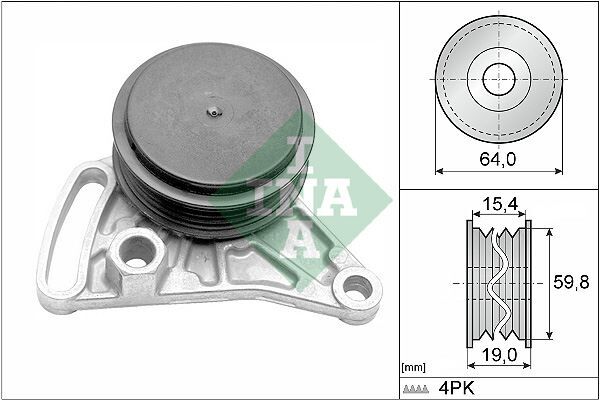INA 531030910 KLİMA GERGİ BİLYASI RULMANLI KÜTÜKLÜ PASSAT-A4-A6 1.6-1.8 - 1.9 TDI AEB-ADR-AWT-AFN-AVF