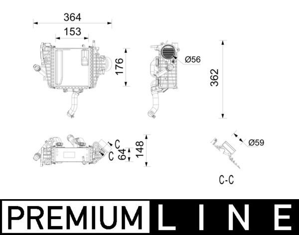 MAHLE CI737000P TURBOSARJ RADYATORU MERCEDES OM654 W205 C257 W213 C253 W447 B907 B910