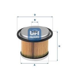 UFI 2667600 YAKIT FİLTRESİ PARTNER-BERINGO-EXPERT-JUMPY-P205-P306-P309-P405-P406-P806-XSARA-ZX-BX-XANTIA-EVASION -C15 1.7-1.8-1.9 D XUD7-XUD7T-XUD9A DİZEL