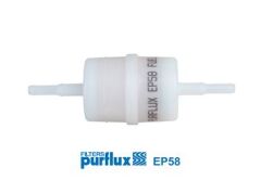 PURFLUX EP58 ŞEFFAF BENZİN ARA FİLTRE KÜÇÜK TİP ÜNİVERSAL