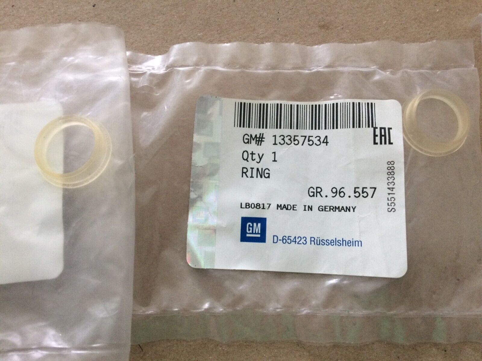 OE-OPEL 13357534 CORSA E MOKKA ZAFIRA C AVEO T300 TRAX PAR SENSÖR TUTUCU ORINGI