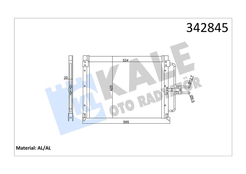 KALE 342845 KLİMA KONDENSERİ LAGUNA I-GRANDTOUR AL-AL
