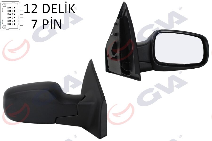 GVA 1014150 DIŞ DİKİZ AYNASI SAĞ CLIO 06> ELEKTRİKLİ ISITMALI SENSÖRLÜ KONVEKS 7 FİŞ VM-6136EHSR