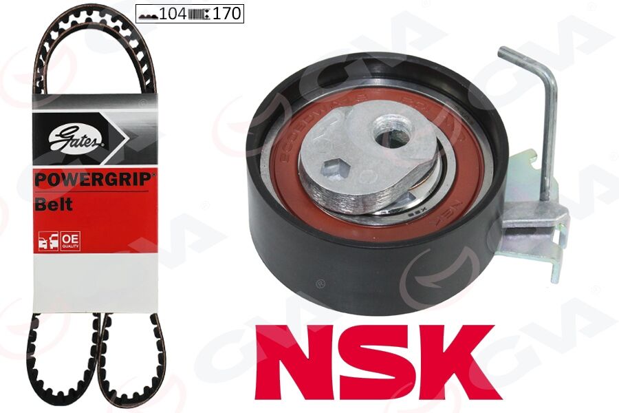 GVA 59T4313G EKSANTRİK GERGİ KİTİ 104x170 206-207-306-307-BIPPER-PARTNER-BERLINGO-C2-NEMO-FIORINO 1.4 K015575XS