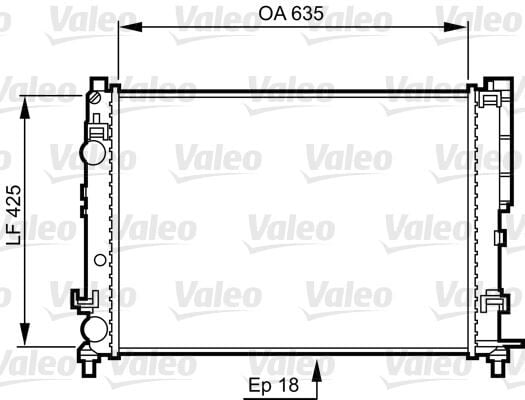 VALEO 732544 RADYATÖR LGN 97-01 -ESPACE III 99-02 1.6-1.8-2.0-1.9D KLİMASIZ MEK 635x425x18