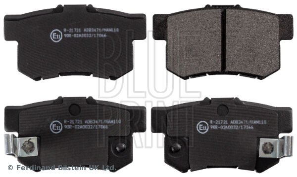 BLUEPRINT ADH24247 ARKA FREN BALATA HONDA CIVIC 1.6L D16 VTEC VTI 01-05 / 1.4L 1.6L 96-01 / 1.6L R16A2 VTEC SEDAN 06-> / ACCORD 2.0L F20 90-98 / LEGEND 3.2L 91-96 / SUZUKI SX4 1.6L M16A RW416 05->