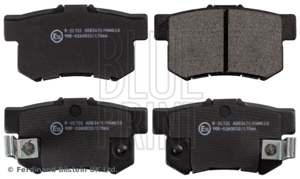 BLUEPRINT ADH24247 ARKA FREN BALATA HONDA CIVIC 1.6L D16 VTEC VTI 01-05 / 1.4L 1.6L 96-01 / 1.6L R16A2 VTEC SEDAN 06-> / ACCORD 2.0L F20 90-98 / LEGEND 3.2L 91-96 / SUZUKI SX4 1.6L M16A RW416 05->
