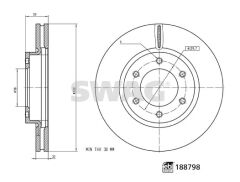 SWAG 33110892 FREN DİSKİ ÖN FORD RANGER 19> ÇAP: 332mm