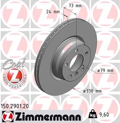 ZIMMERMANN 150.2901.20 FREN DISKI ON BMW F30 F32 F34 F36 F22