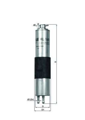 MAHLE KL149 YAKIT FILTRESI BMW N40 N42 N45 N46 M54 E46 E36
