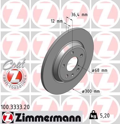 ZIMMERMANN 100.3333.20 ARKA FREN AYNASI A4-A5 1.8-2.0 07 > A6 1.8-2.0 11 > A7 2.0-2.8 11 > Q5 2.0 09 > 986479382-DF4848