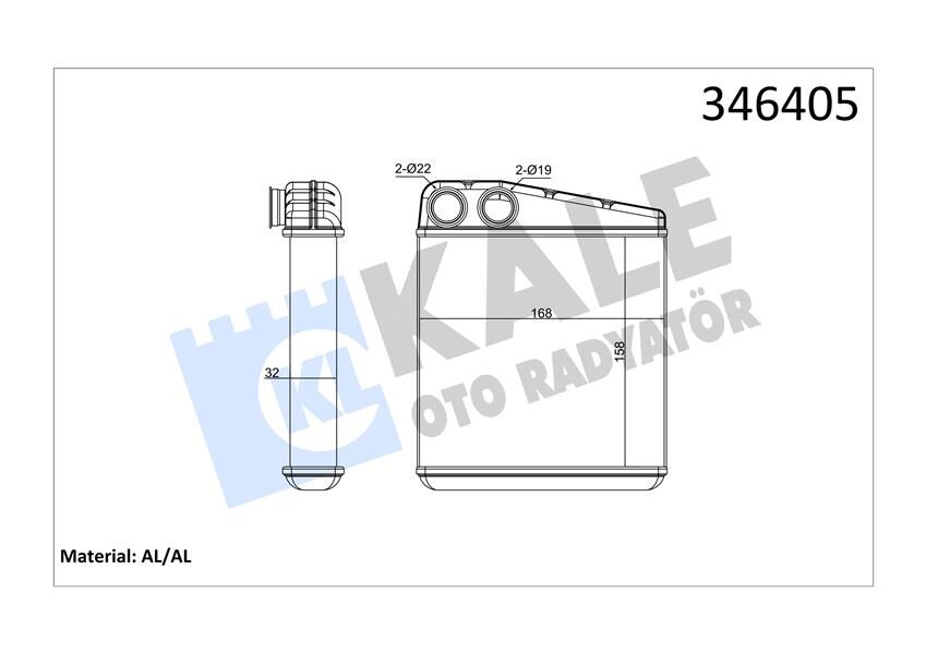 KALE 346405 KALORİFER RADYATÖRÜ CLIO III-MODUS 04>TWNG 07>