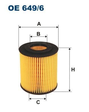 FILTRON OE649.6 YAG FILTRESI BMW N43 N45 N46 E81 E82 E87 E88 E46 E90 E91 E92 E93 E60 E61 E84 E83 E85